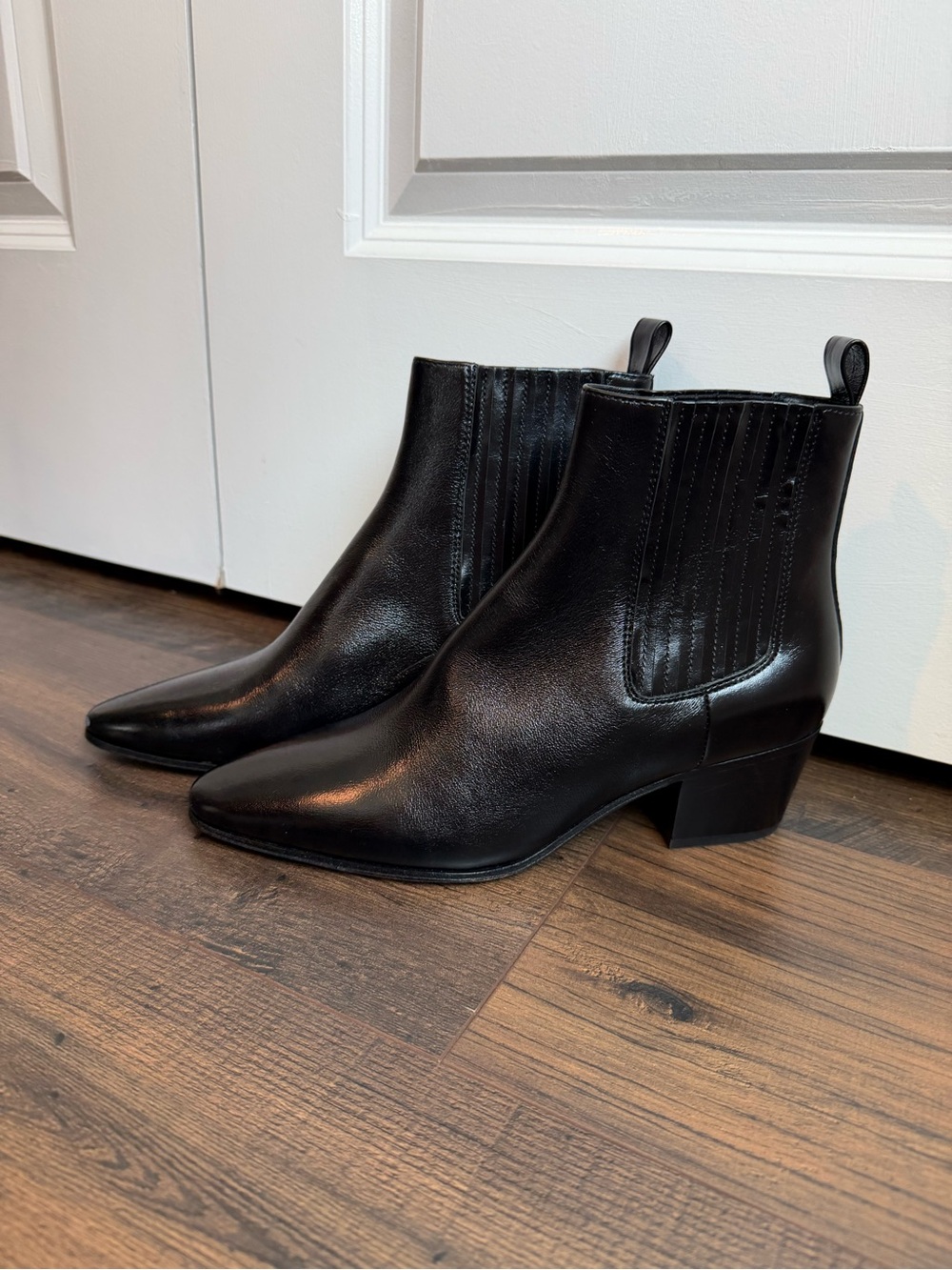 PAIGE Women’s Leather Ryan Ankle Boot Black Size 8